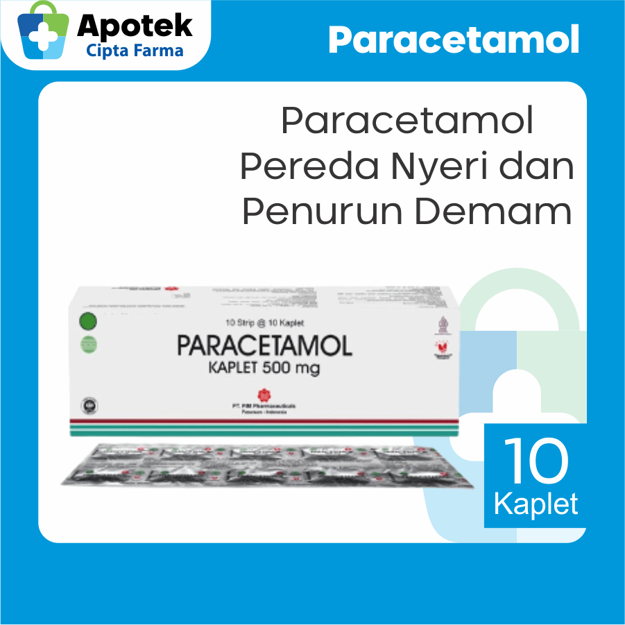 Paracetamol 500mg Tablet Parasetamol Obat Demam Pereda Nyeri Penurun Panas Vertigo Sakit Kepala Sebe