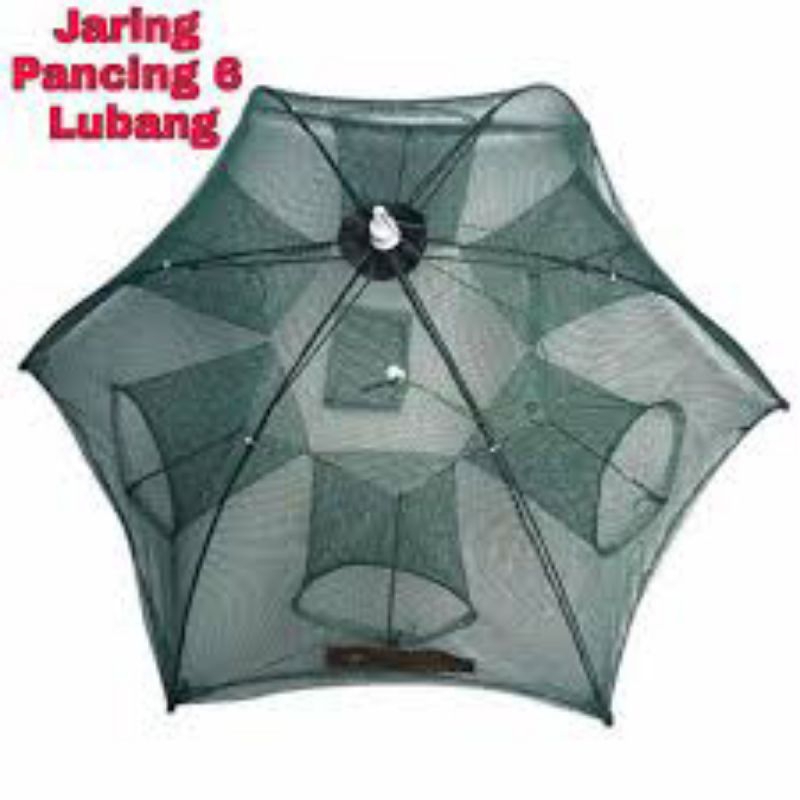 Jaring bubu jaring perangkap ikan 6 lubang
