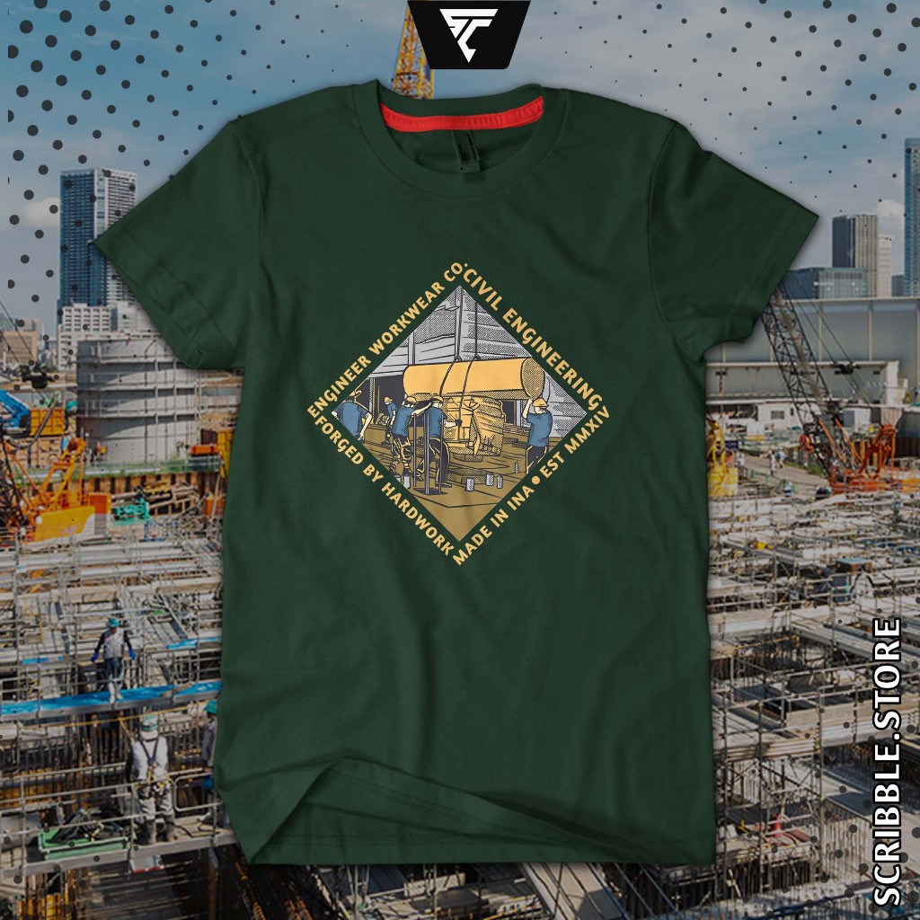 Kaos Tim Engineering | Kaos Pekerja Lapangan | Baju Pekerja Proyek