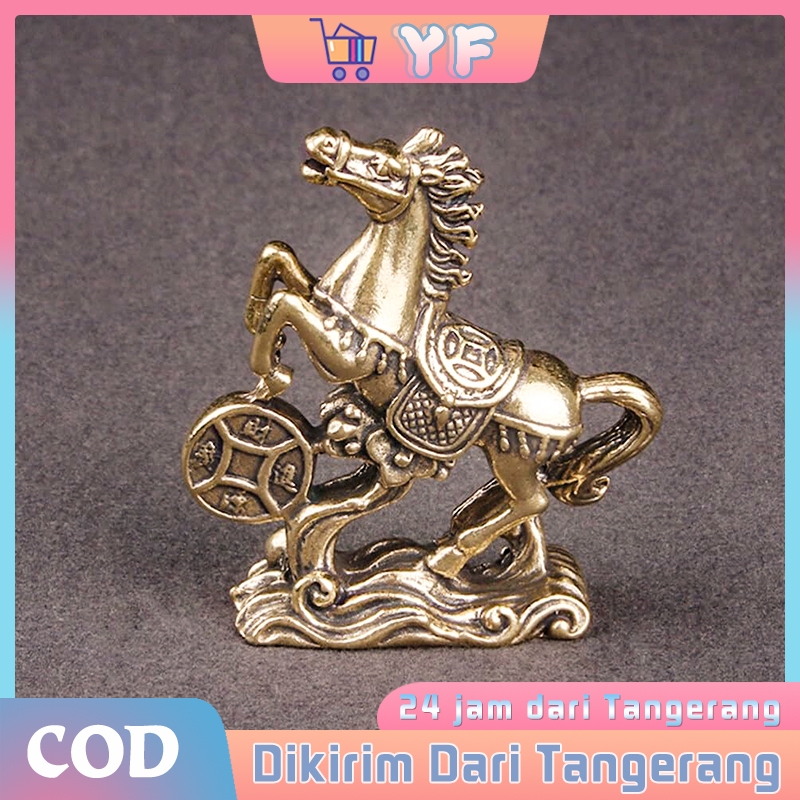 Hiasan Patung Kuda Chinese Feng Shui Patung Kuda Kuningan Home Decoration