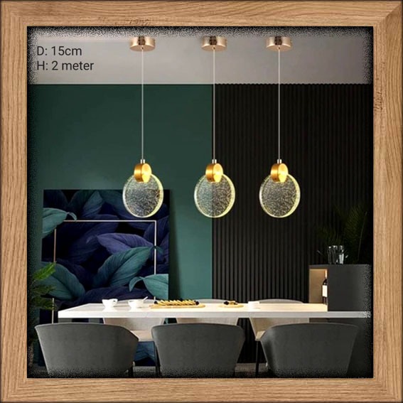 Lampu susun Gantung Nakas Led 3 warna cahaya Putih Kuning Warm white modern minimalis elegan lightin