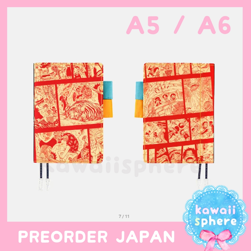 

Cover Hobonichi Techo 2025 ONE PIECE magazine Ace, Sabo, Luffy | A5 / A6 Size | Hobonichi One Piece Edition 2025 | Preorder Handcarry Jepang