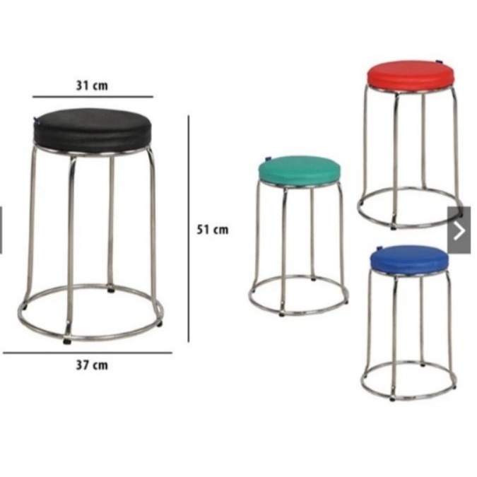 Kursi Bulat Besi Stainless Kursi Portable Kursi Cafe Kursi Besi Empuk