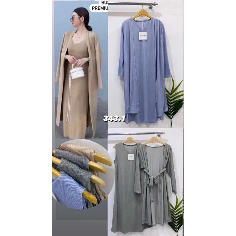 Kuyifei 343.1///setelan outer//inner kutung kuyifei//pakaianwanitasby