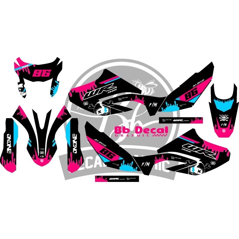 decal wr 155 stiker wr decal Yamaha wr striping wr full body bisa request