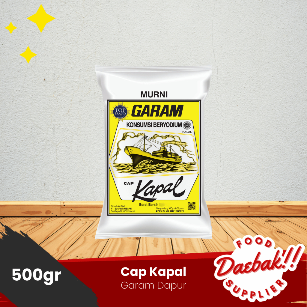 

Cap Kapal Garam | Yodium | Salt | Bumbu Masak 500gr