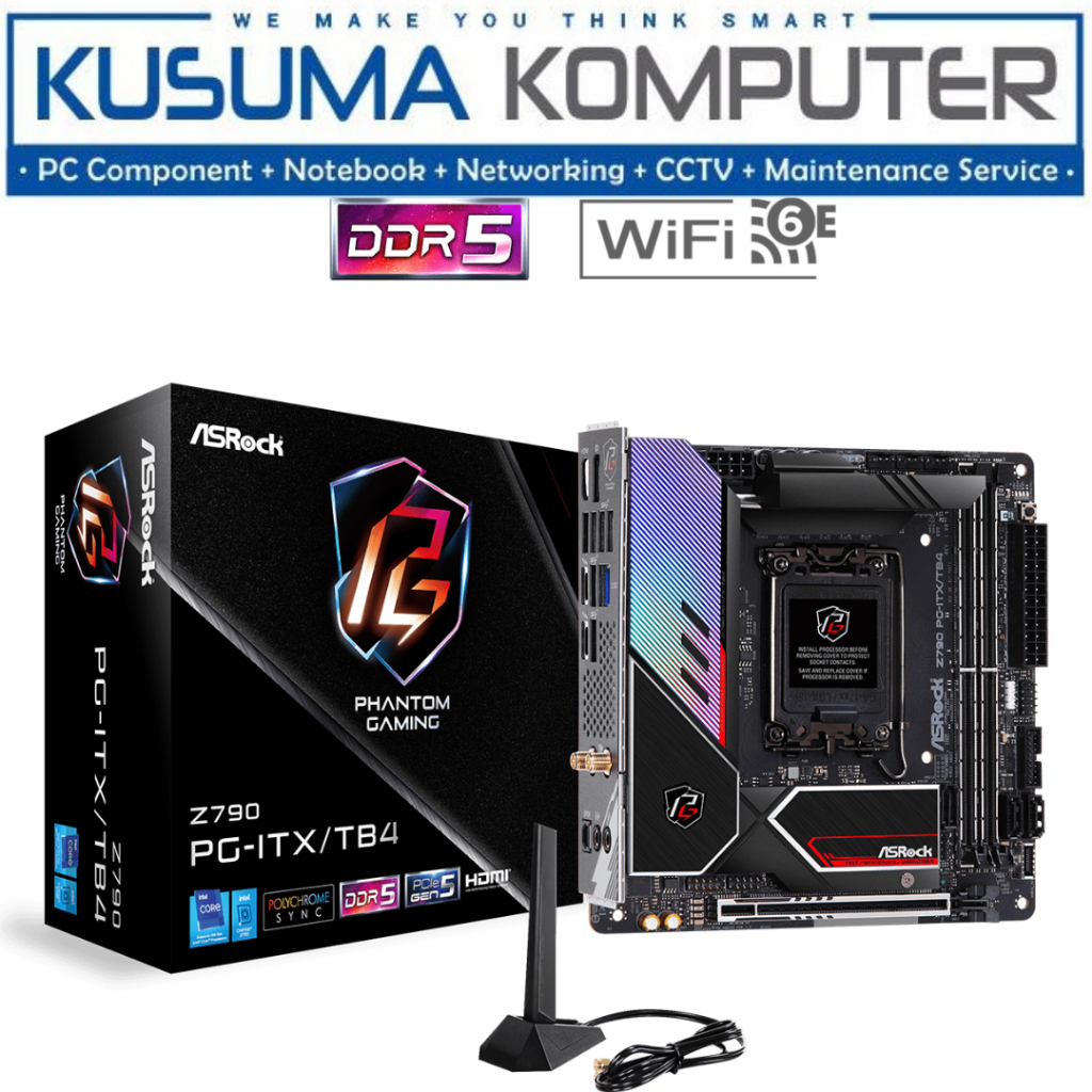 Asrock Motherboard Z790 PG-ITX/TB4 Mini ITX DDR5 LGA1700