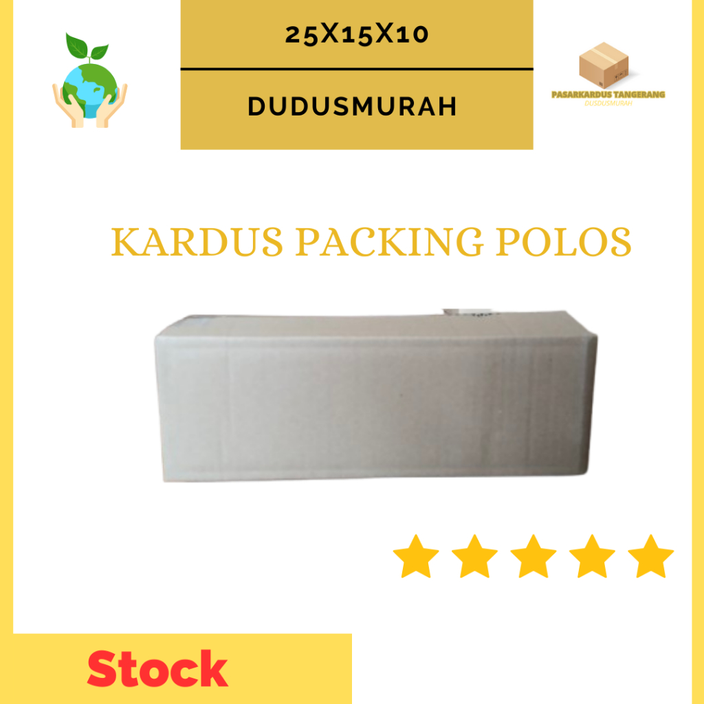 

Kardus Packing Kardus Polos 25x15x10cm - Karton (10pcs) Kardus murah/Kardus DIE CUT/ Kardus Pindahan/Single wall/Kardus Perlengkapan