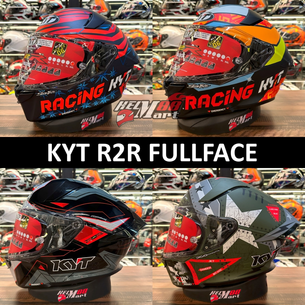 KYT R2R (All Type) Helm Full Face - Helm KYT R2R MotoGP
