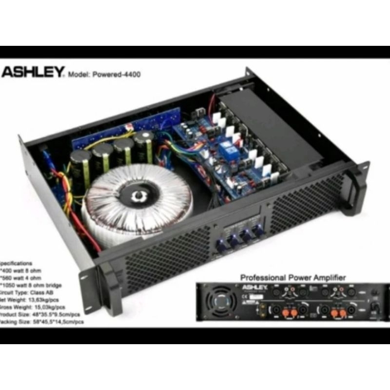 POWER AMPLIFIER ASHLEY POWERED 4400 POWER 4 CHANNEL