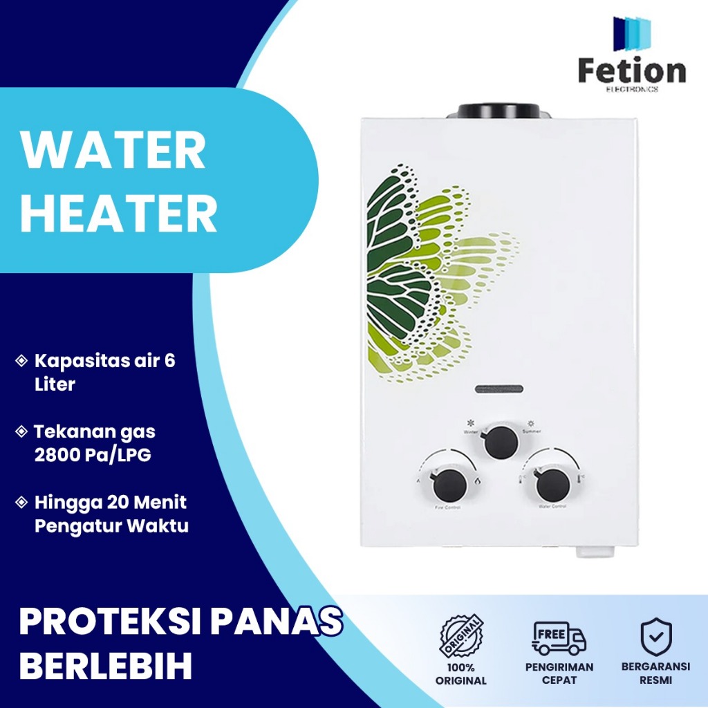 Gas Water Heater 6 Liter Pemanas Air Matrix MTX-W001 MTX-W002