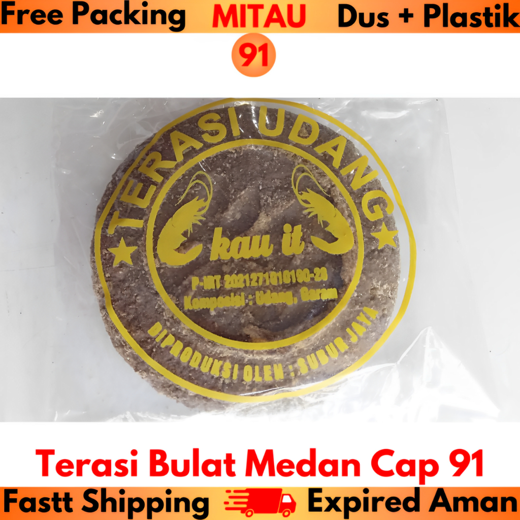 

Terasi Medan Bulat Cap 91/Bks Beli 10 Bungkus Lebih Murah