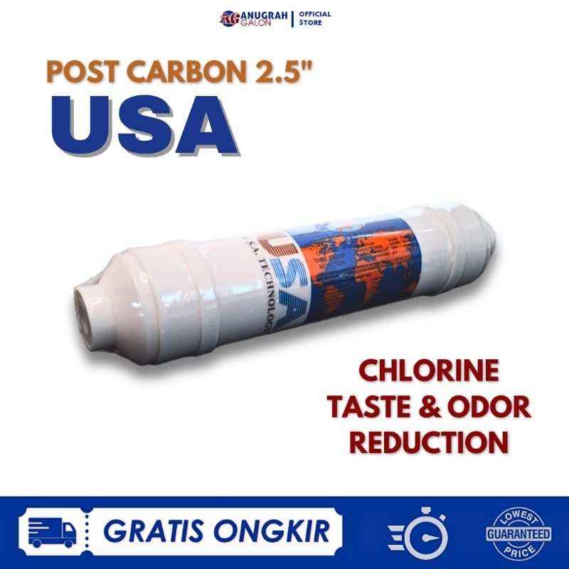 Filter RO Post Carbon Filter Reverse Osmosis RO USA 2,5 inch Memperbaiki rasa air RO