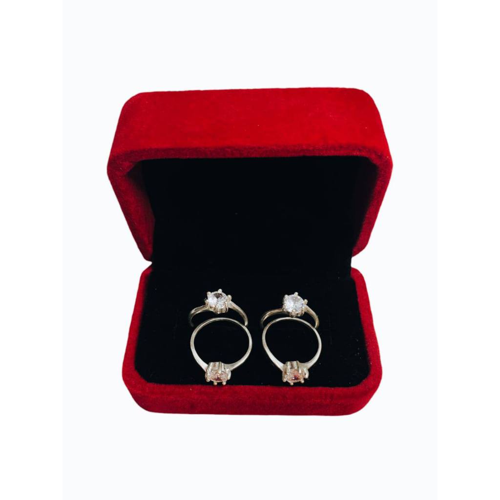 Cincin Solitare Mata Satu Perak Asli Silver 925 - Cincin Perak Wanita Anti Karat