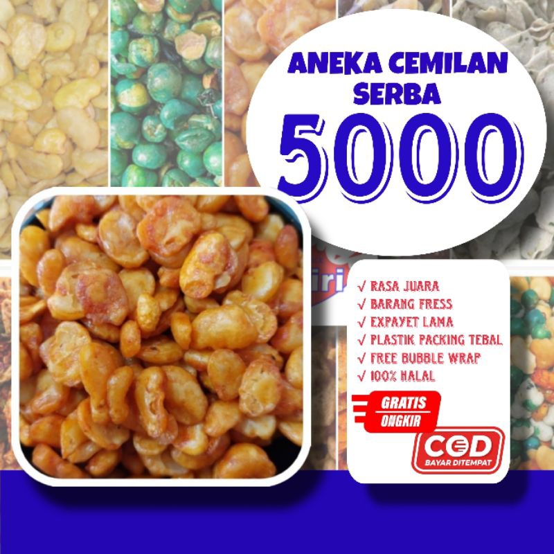 

kacang koro kupas serba 5000/ snack serba 5000/cemilan serba 5000/snack serba 5k