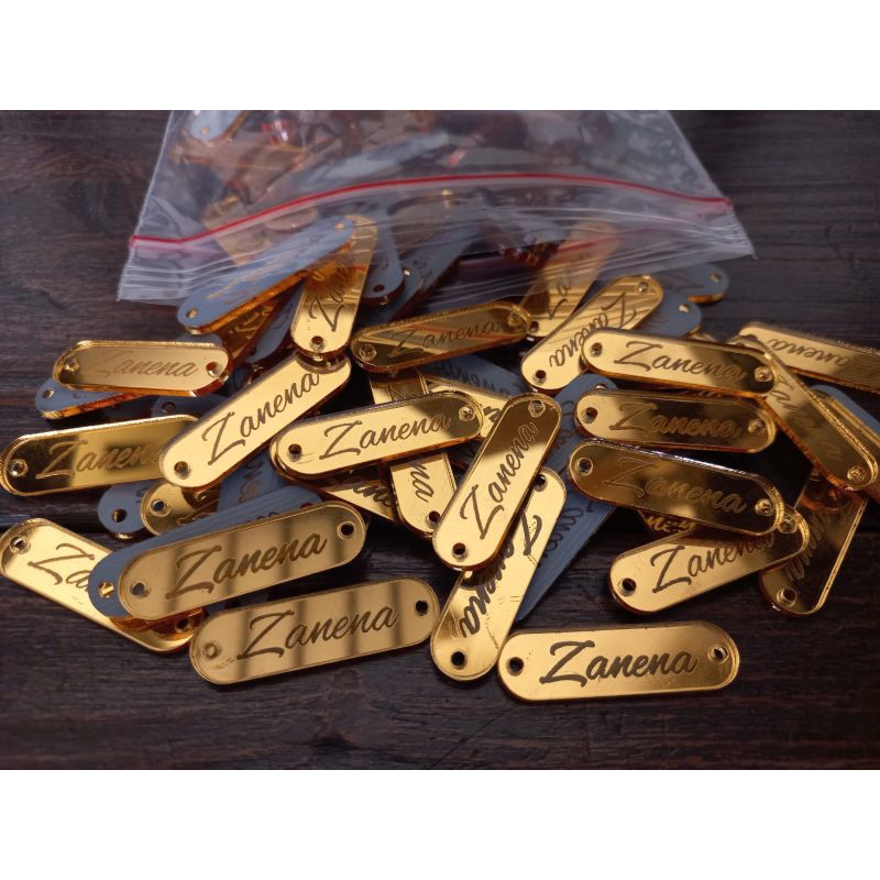 

LABEL AKRILIK FREE DESIGN// LABEL BAJU // LABEL GAMIS, JILBAB, MUKENA, TAS, DOMPET