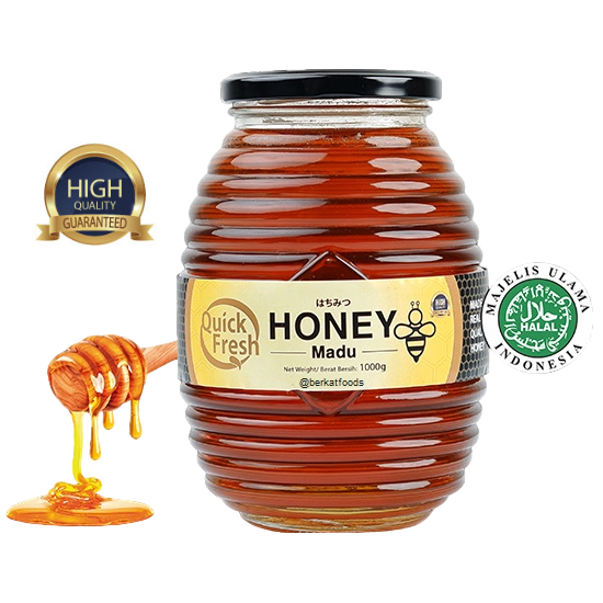 

Pure Real Honey Quick Fresh 1Kg / Madu Murni Asli Jar 1 kg / High Quality Halal Madhu Shahad