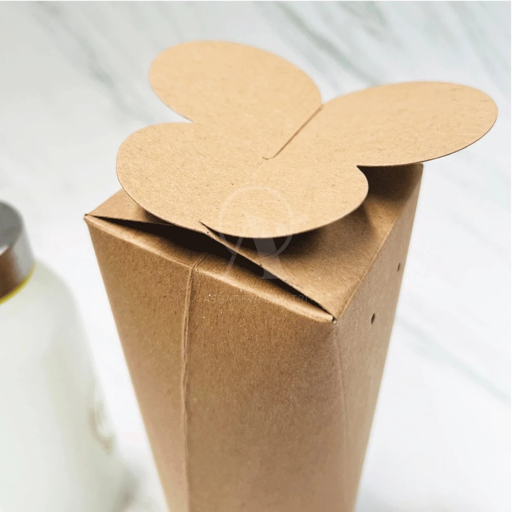 

(10 pcs) papillon box botol souvenir box kemasa kotak kado ukuran 7x7x22cm warna brown kraft