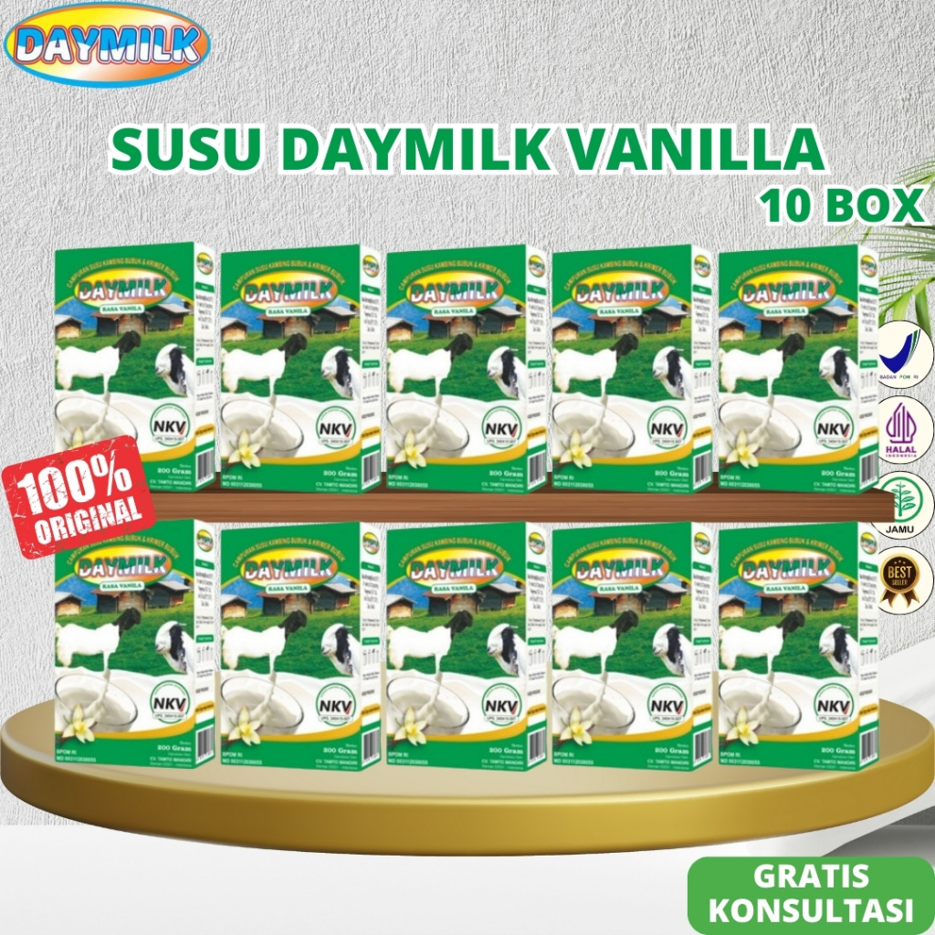 

Daymilk Vanilla 10 Box - Susu Kambing Etawa Mengatasi Sakit Lutut Nyeri Sendi Tulang Osteoporosis