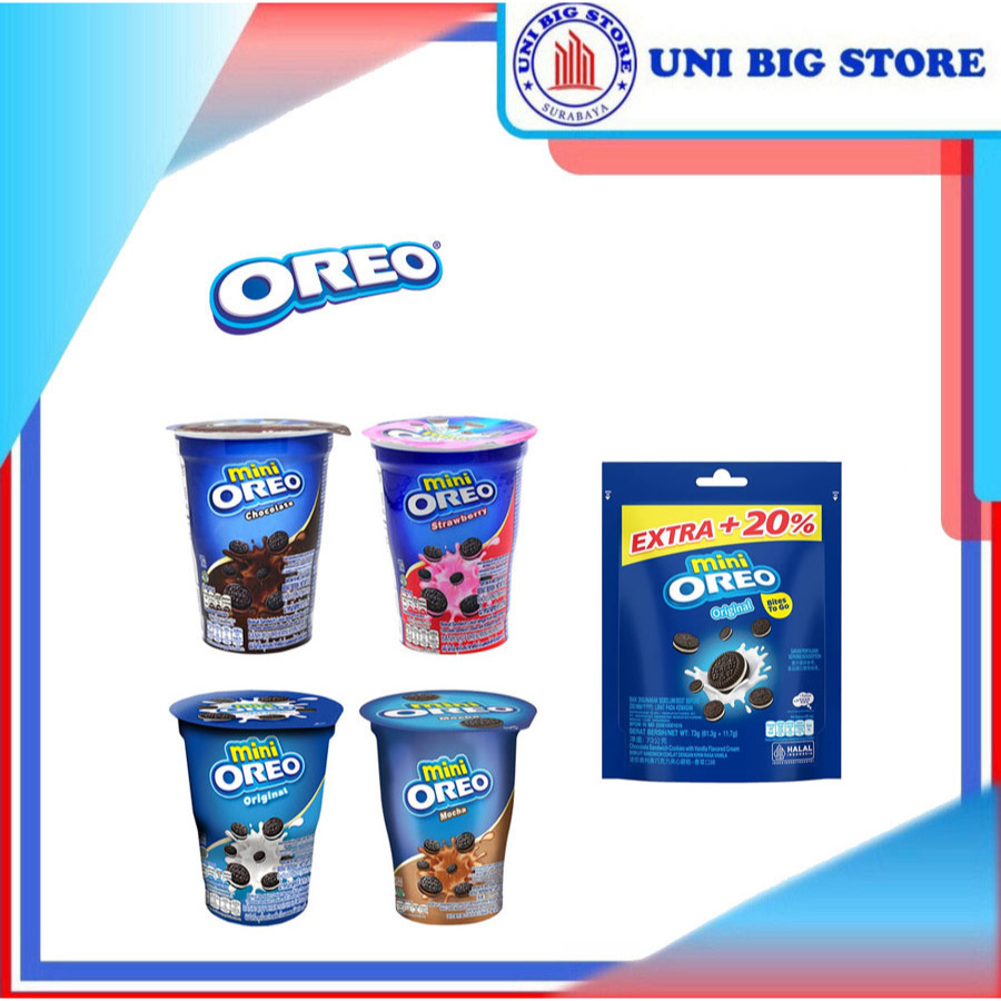 

Oreo Mini Cookies Cup Original Chocolate Strawberry Mocha 61.3 gr