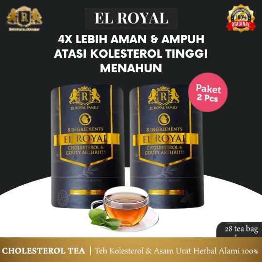 

El Royal Cholesterol & Gouty Arthritis Paket Hemat 2PCS untuk Menurunkan Kolesterol Dan Asam Urat