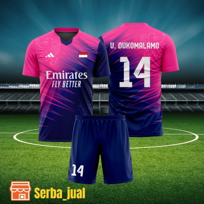 Jersey Setelan Custom Full Printing, futsal, badminton, voli, olahraga lainnya