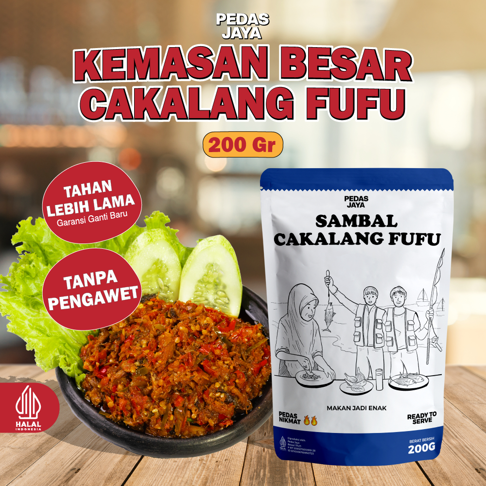

[200gr] Sambal Cakalang Fufu Kemasan Besar - Pedas Jaya