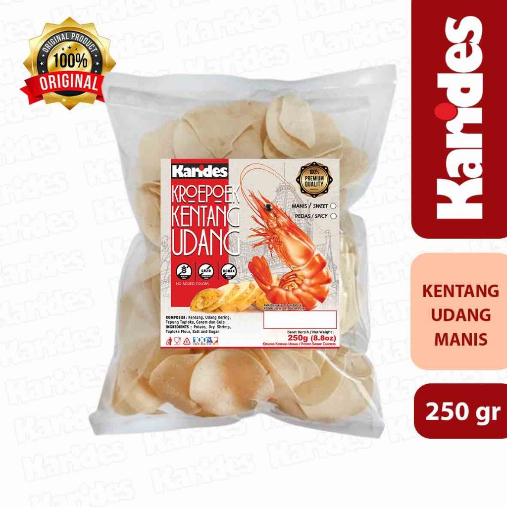 

KARIDES - KERUPUK / KRUPUK KENTANG UDANG - MANIS - 250 GR