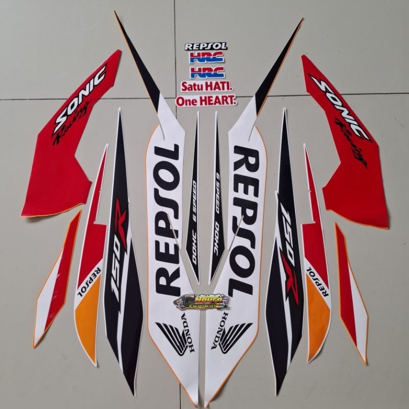 Striping Honda Sonic 150 r 2015 2016 repsol berkualitas terbaik termurah