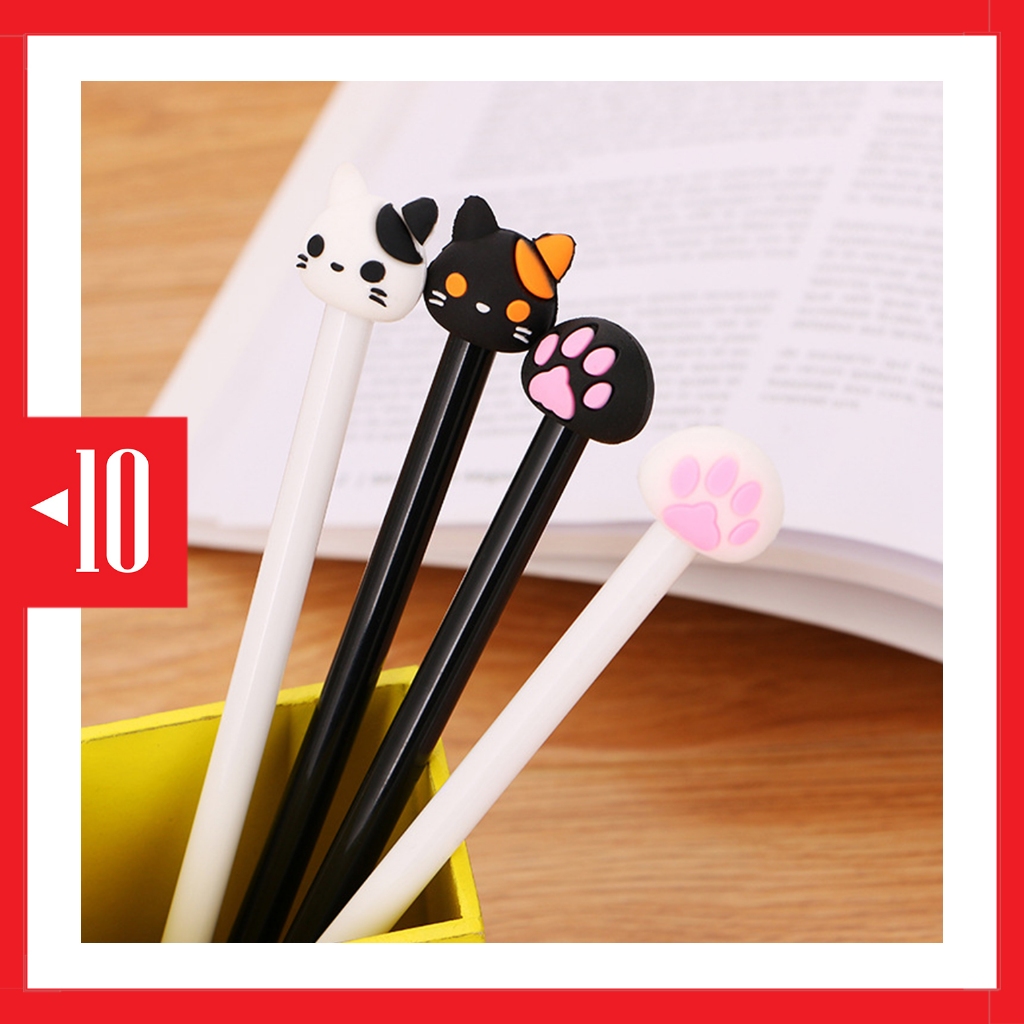 

PP29 pulpen gel karakter 0.5mm cat kucing paw neko mini pen alat tulis sekolah