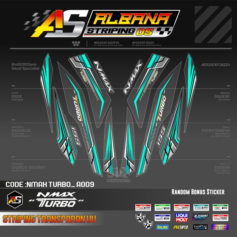 STICKER MOTOR ALL NEW YAMAHA NMAX TURBO TRANSPARAN/STRIPING TRANSPARAN NMAX NEO/NEO S
