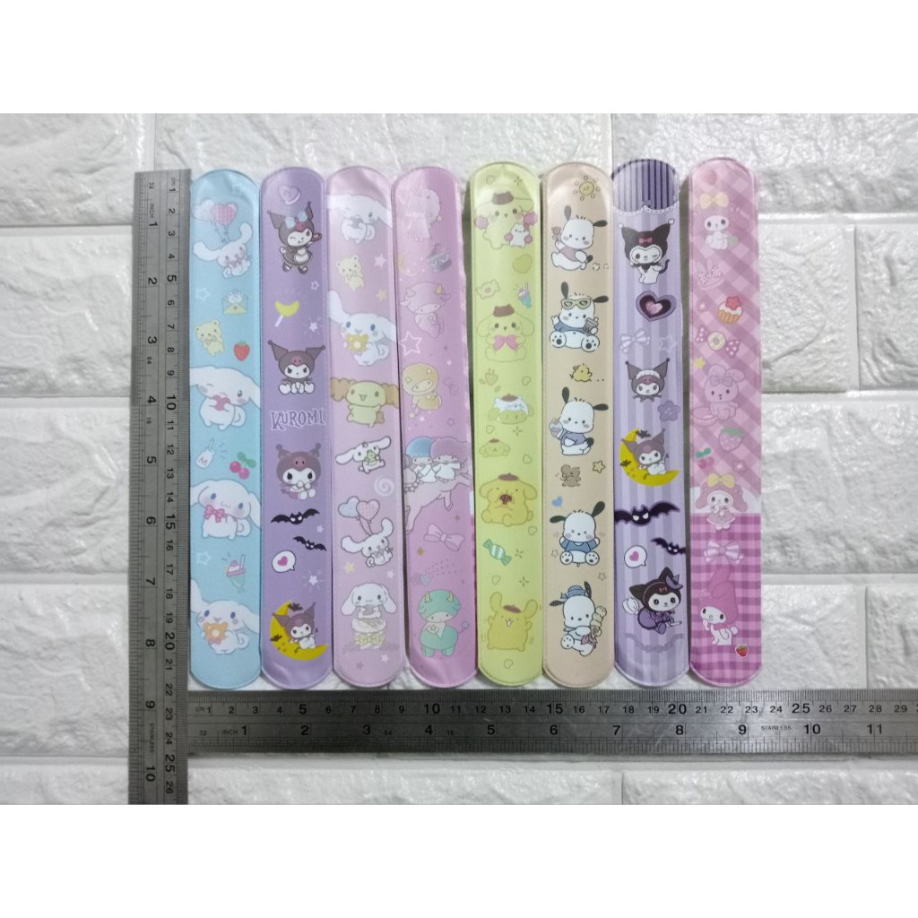 

gk Grosir 50 Pcs Mainan Gelang Penggaris/Gelang Lipat/Gelang Bisa Dulung Motif Sanrio