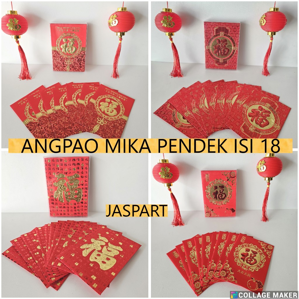 

ANGPAO IMLEK FUK KEMASAN MIKA HONGBAO KOTAK MIKA PENDEK ANGPAO FUK VERSI GOLD IMLEK SHIO ULAR 2025