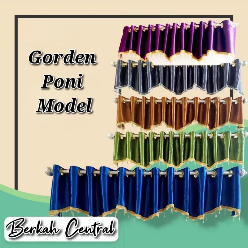 Poni Gorden rumbai mewah hordeng poni model spanyol murah smokring gold