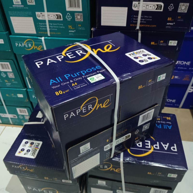 

KERTAS HVS A4 80 GRAM PAPERONE ( DUS )
