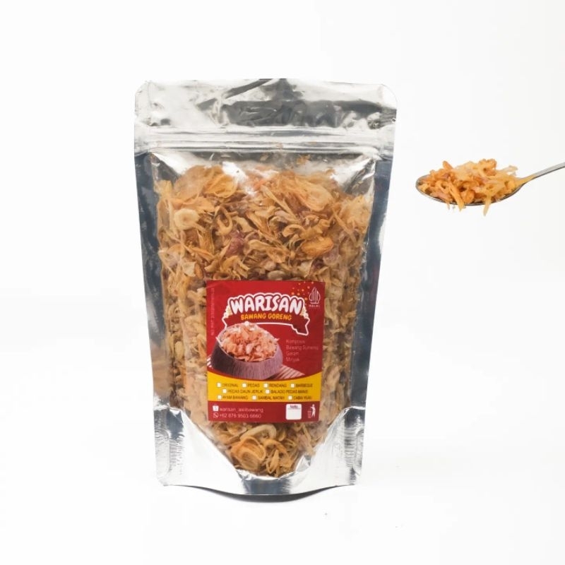 

Warisan-Bawang Goreng Asli Sumenep 100 gr / Bawang Goreng Premium