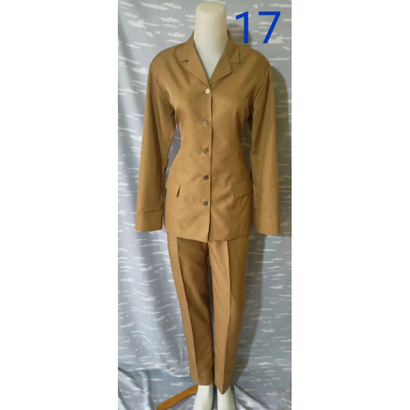 pdh wanita khaki pns premium