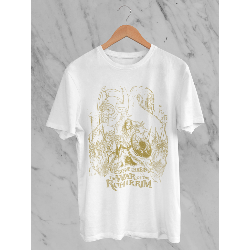 LOTR001 KAOS T-SHIRT LORD OF THE RINGS THE WAR OF THE ROHIRRIM PREMIUM T-SHIRT