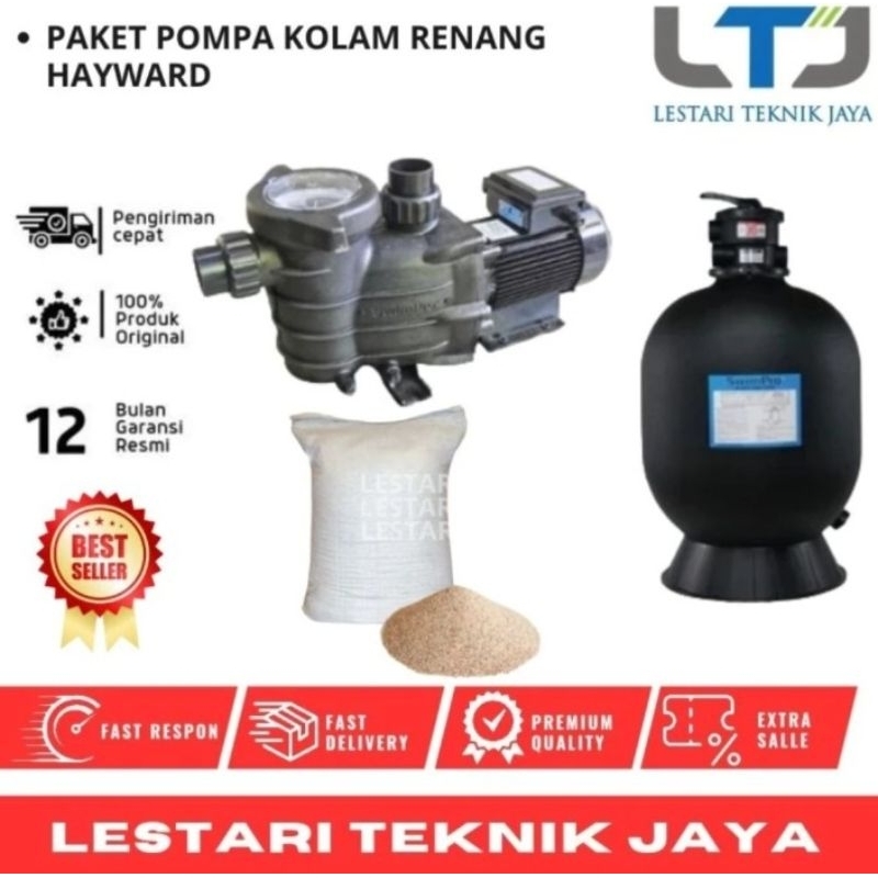 Paket Pompa Kolam Renang 2 HP Swimpro II + Tabung Hayward Swimpro 600