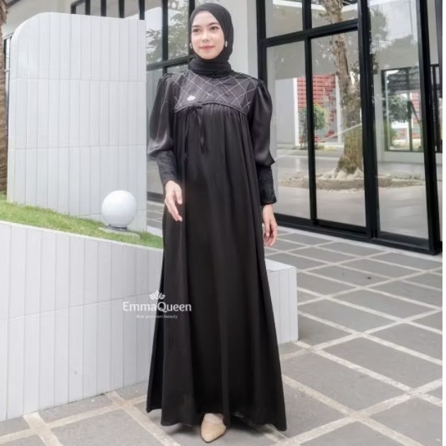 Emmaqueen Meyra Dress Gamis Lebaran Muslim Syari Family Set Sarimbit Couple