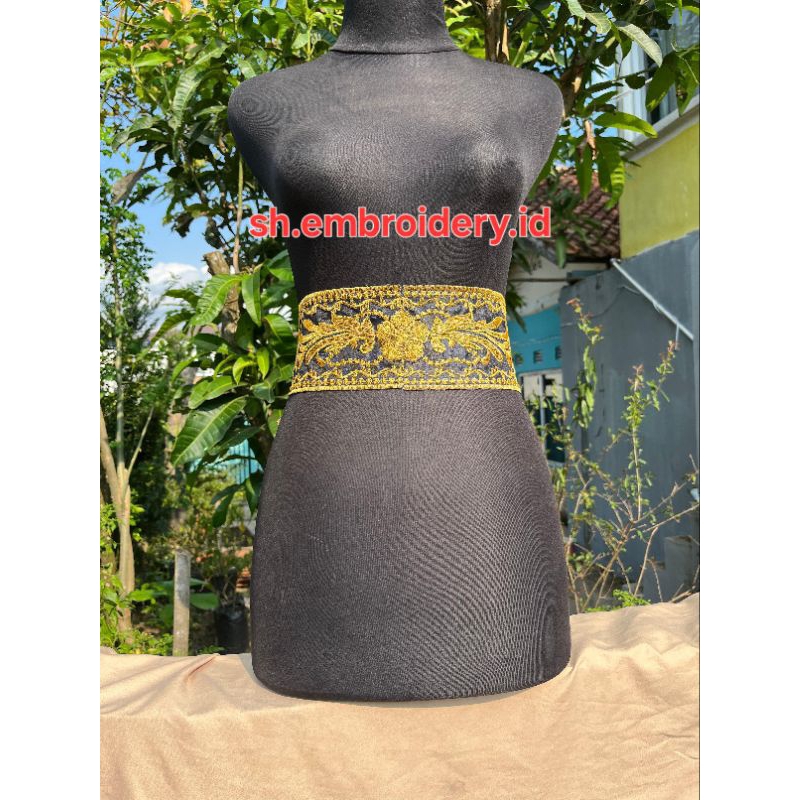 Renda bordir aksesoris tari ikat pinggang