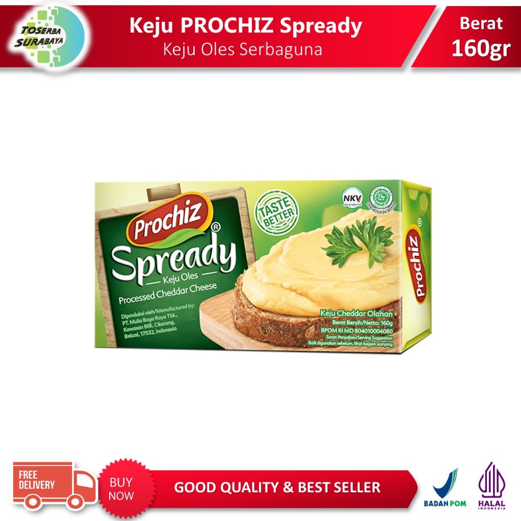 

Keju PROCHIZ SPREADY 160gr - Keju Oles Serbaguna BEST SELLER