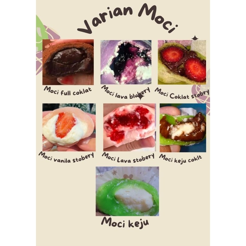 

Mochi daifuku isi krim stowbery all farian