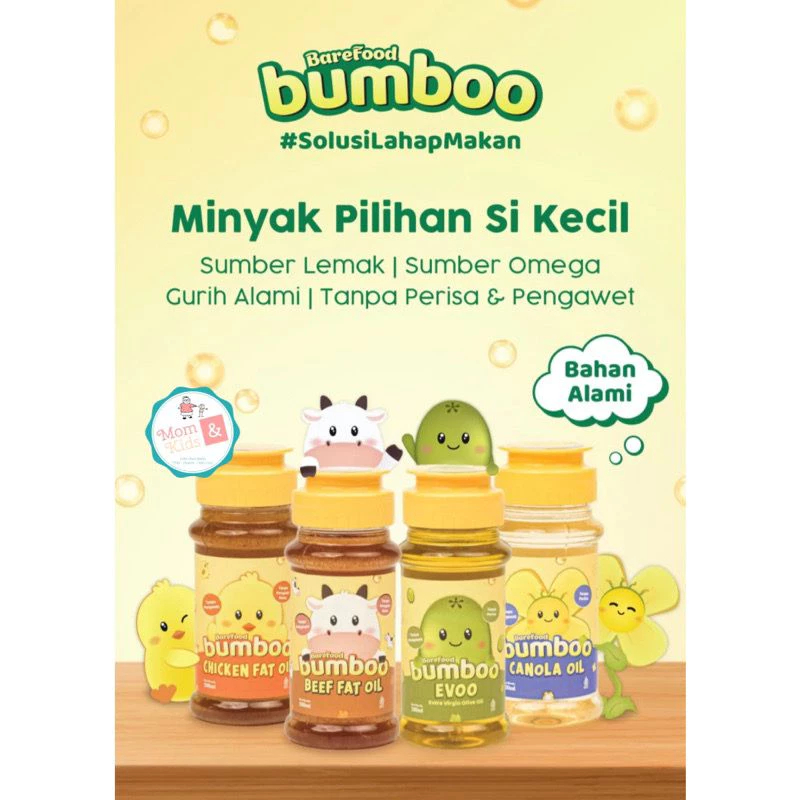 BAREFOOD BUMBOO MINYAK MASAK MPASI/BUMBOO OIL/BUMBOO EVOO/BUMBOO CANOLA | MINYAK MPASI BAYI