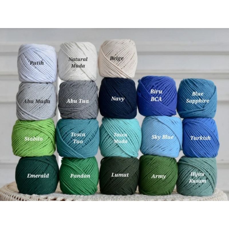 Tali katun macrame 4mm 1kg