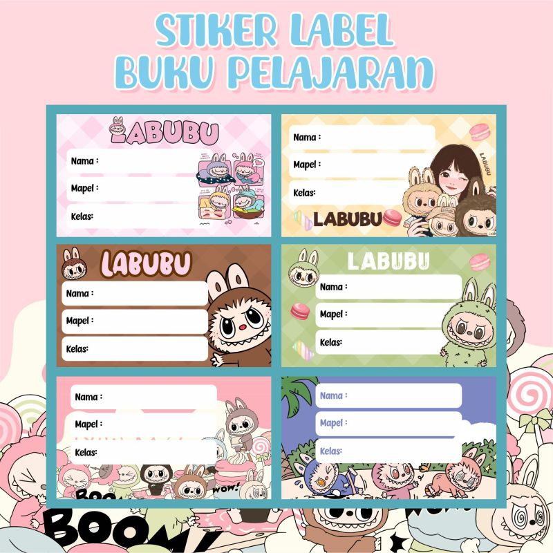 

(ISI 44) CETAK STIKER LABEL BUKU PELAJARAN LABUBU FREE STIKER