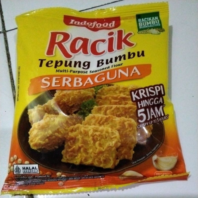 

Indofood racik tepung bumbu serbaguna 210 gr.exp Juni 2025
