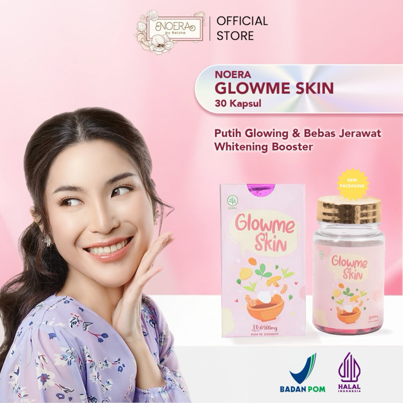 Noera Glow Me Skin | Kapsul Pemutih Kulit  | Whitening Capsule | 10x Extra Whitening Booster | Kapsu