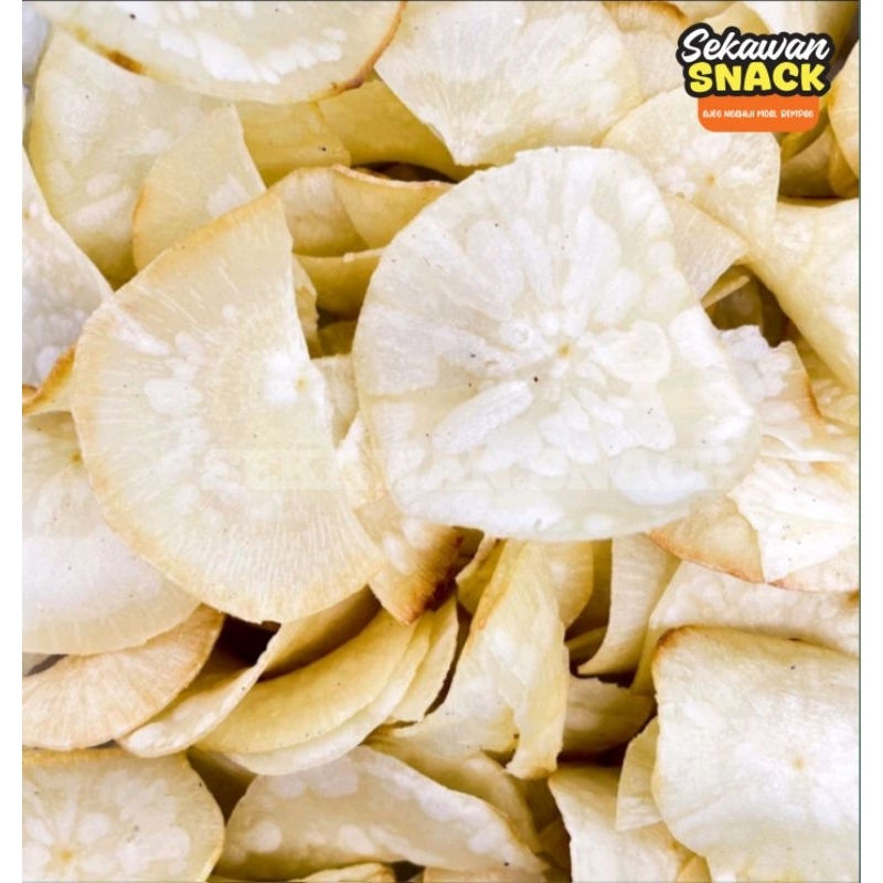 

[COD]Keripik Singkong Asin Gurih Cap SH SAHATE|Kemasan 1Bal 1000gram Keripik Andul