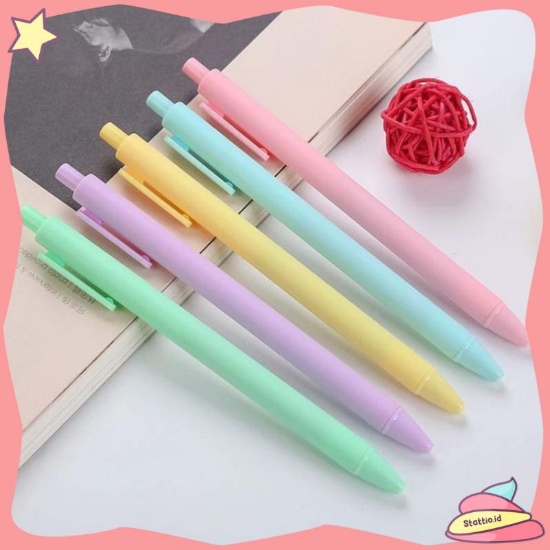 

(HARGA PROMO) Pena Cetekan Macaron Pena Cetek Pena Mekanik Macaron Bolpoint Pulpen Pastel Alat Tulis Sekolah Warna Warni